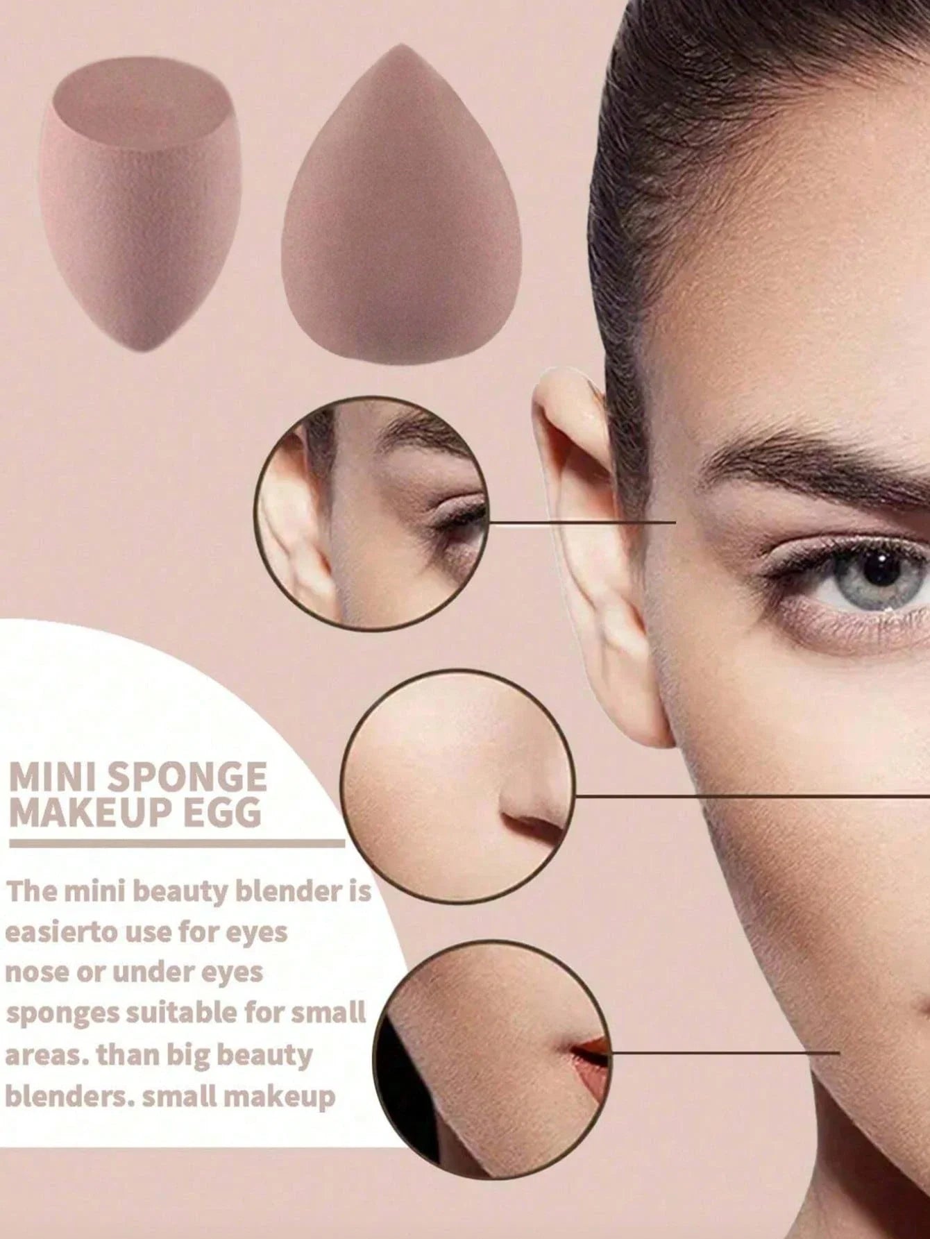 Sunny Makeup: Set de 12 brochas de maquillaje profesionales que incluye brochas para sombras de ojos, polvos y colorete, 2 esponjas de maquillaje, 1 borla de polvos, completo para viaje