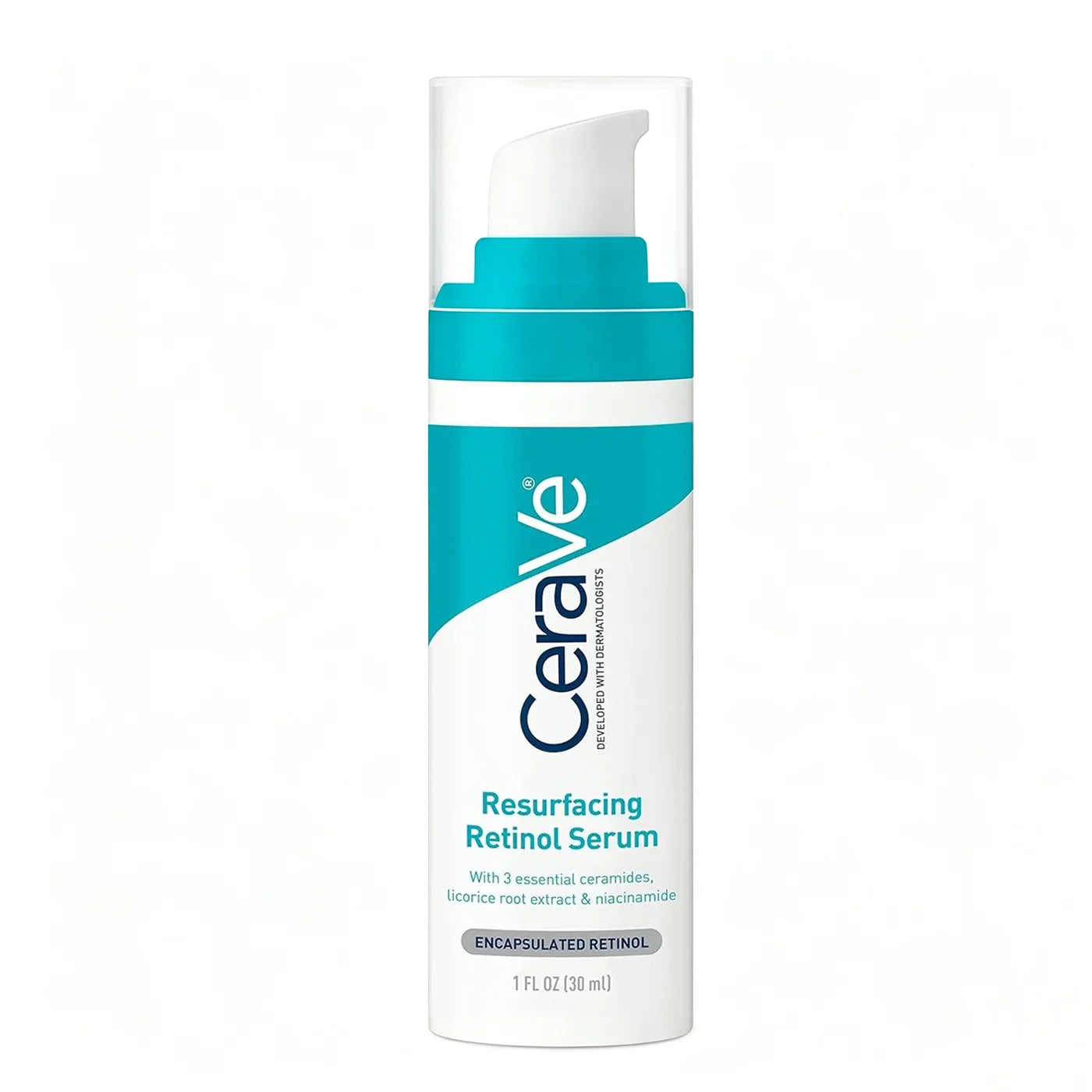 CeraVe Retinol Serum Niacinamida Raíz de Regaliz, Cuidado Tonal Suavizante de la Piel, Reparación de la Barrera, No Comedogénico Para Piel Propensa a Imperfecciones