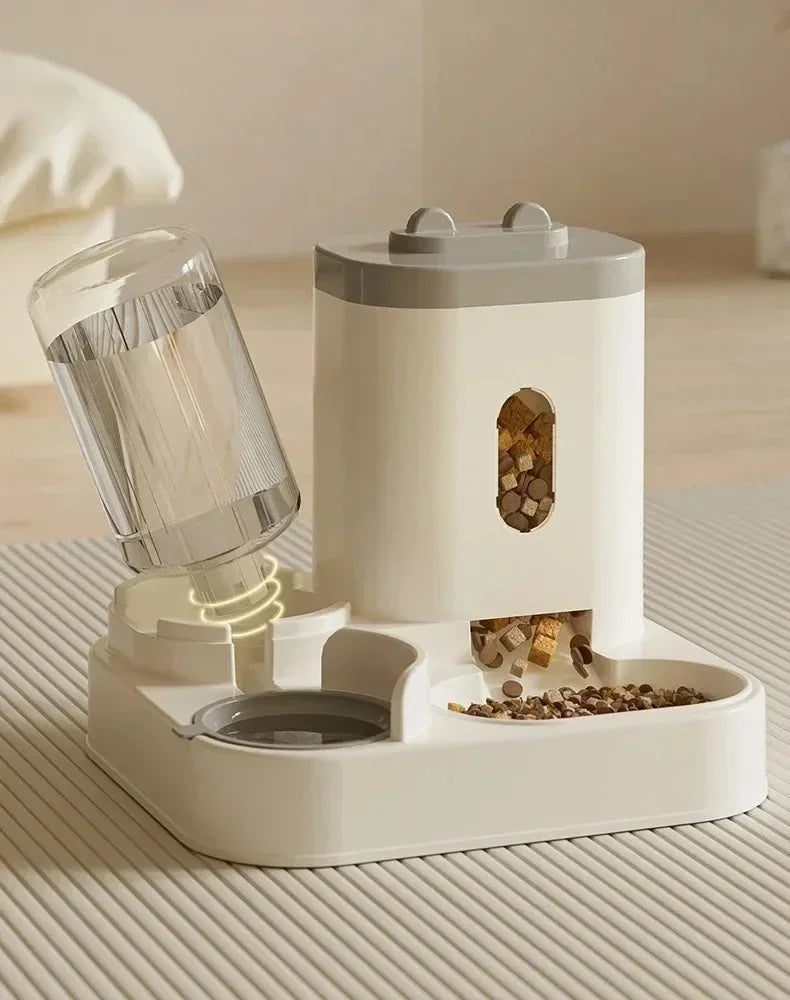 Comedero Automático para Perros y Gatos con Fuente de Agua Tazón de Gran Capacidad Dispensador de Alimentos Contenedor de Almacenamiento para Mascotas Accesorios para Mascotas Cachorros