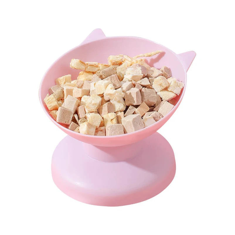New Pet Cat Dog Bowl High Foot Dog Bowl 45° Neck Protector Cat Pet Food Water Bowl Anti-Overturning Binaural Pet Feeding Bowl