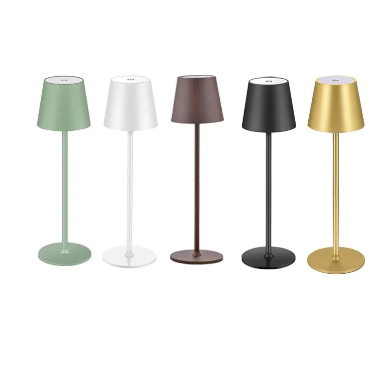 Lámparas de mesa LED inalámbricas regulables en 3 niveles, luz nocturna táctil recargable por USB, lámpara de escritorio LED para habitación, estudio, oficina, bares, café