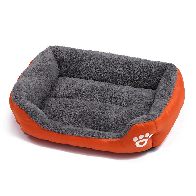 Sofá suave cuadrado grande para perros, casa elástica para perros, cojín, cama cálida de invierno para perros medianos, lavable, accesorios para casa de gatos.