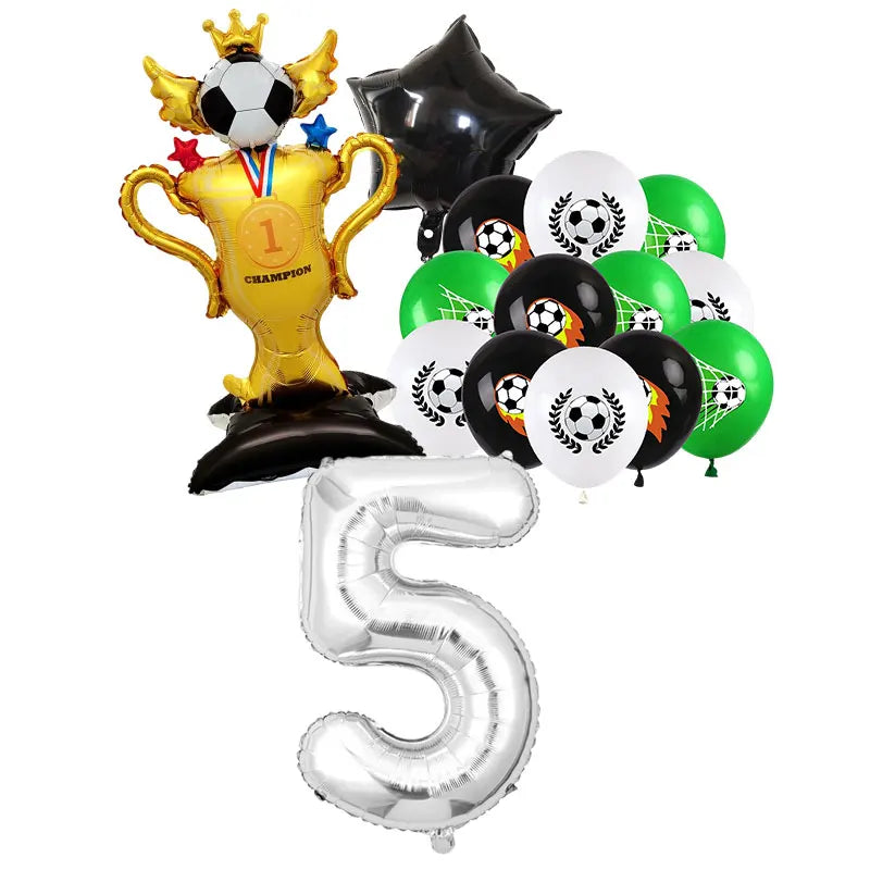 Fiesta Patitas Fútbol Cumpleaños Vajilla Taza Plato Servilleta Fútbol Cumpleaños Kit Globo Llavero Decoración de fiesta para cumpleaños decoración de fútbol