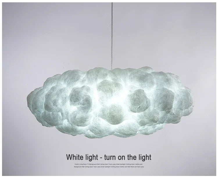 Lámpara Colgante Moderna de Nubes, Lámpara Colgante Blanca para Cafetería, Tienda de Ropa, Dormitorio Comercial, Sala de Estar
