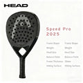 Raqueta de Pádel HEAD de Fibra de Carbono, Serie SPEED, Raqueta de Tenis Padel para Adultos, Forma de Lágrima, Nueva Raqueta de Pádel 2025