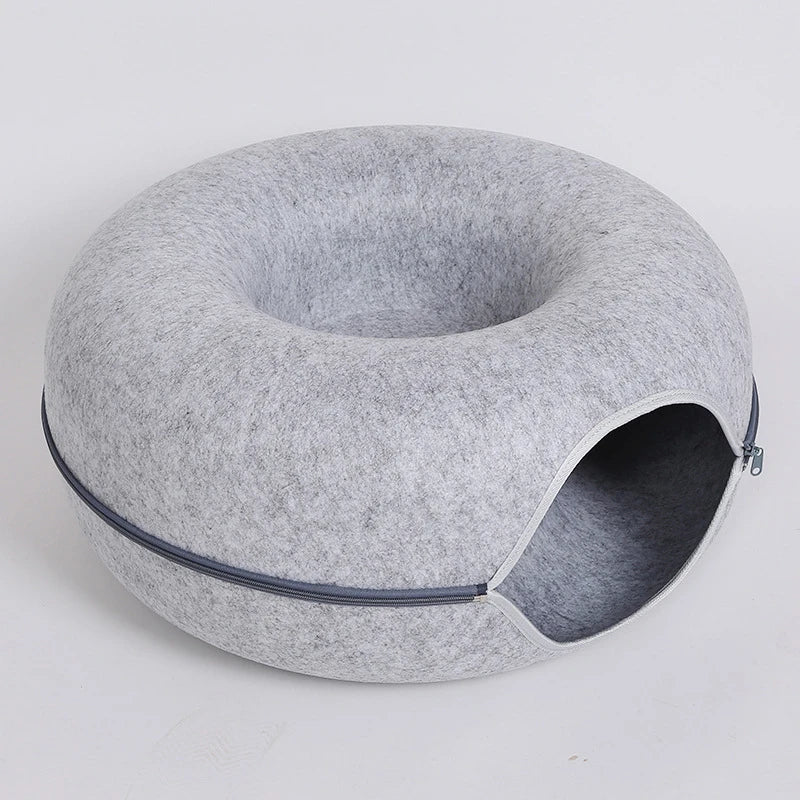Cama para gatos Donut, túnel para gatos, juguetes para gatitos, cesto para gatos, juguete interactivo, equipo deportivo para gatitos, juguete de entrenamiento para gatos, casa para gatos
