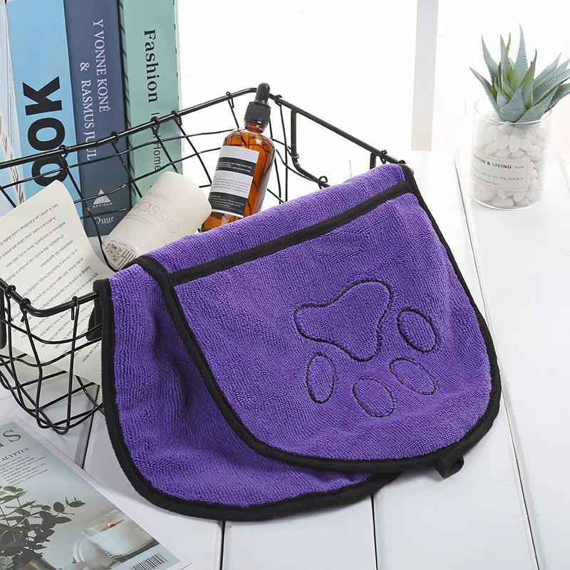 Toalla para mascotas de secado rápido, toalla para perros, albornoz, fibra suave, absorbente, toalla de baño para gatos, paño de limpieza conveniente para mascotas, accesorios para mascotas