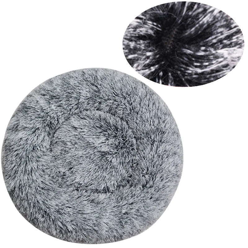 Cama redonda para perro, cama cálida de invierno para gato, cesta de felpa para perro, cama lavable para mascotas, para perros pequeños, medianos, grandes, sofá para gatos