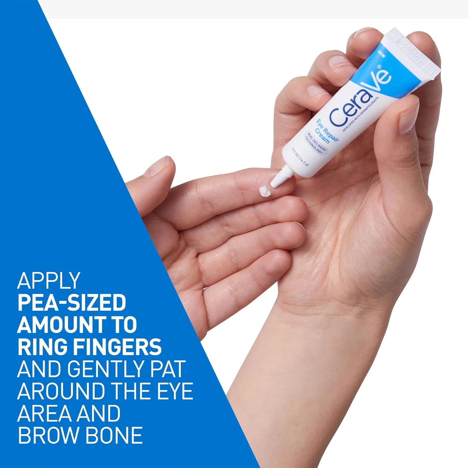CeraVe Crema Reparadora para Ojos Hidratante para el Contorno de Ojos con Ácido Hialurónico, Niacinamida, Complejo Botánico Marino, Cuidado Diario de la Piel