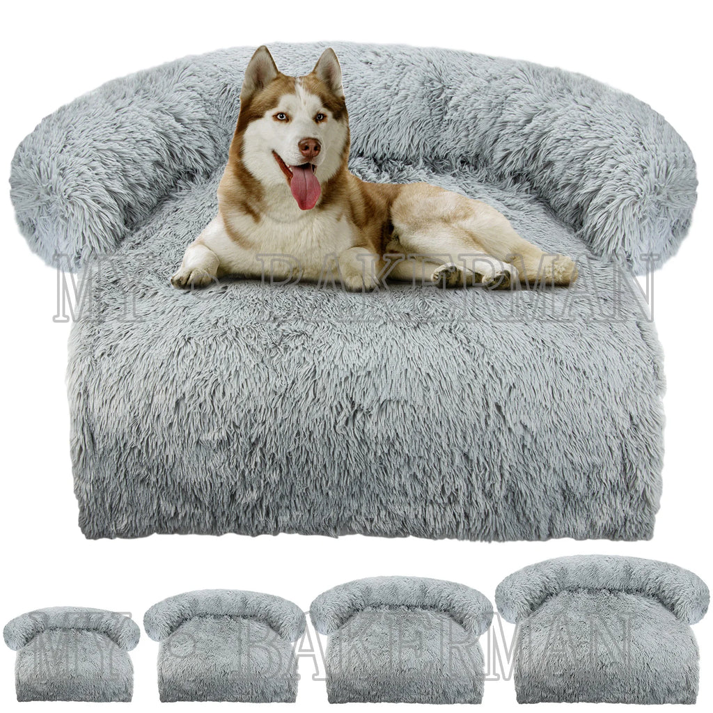 S-XXL Sofá Cama para Perros, Cama Calmante para Mascotas, Nido Cálido Lavable, Protector de Muebles Suave, Manta para Gatos, Cama Sofá para Perros Grandes