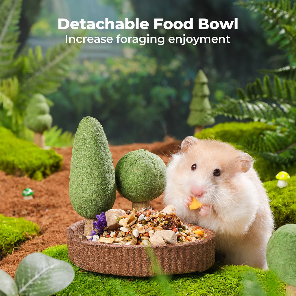 Golosinas Naturales Comestibles para Cobayas/Conejos, Juguetes Dentales para Mascotas Pequeñas, Juguetes Masticables de Enriquecimiento Desmontables para Chinchillas/Ratas/Jerbos