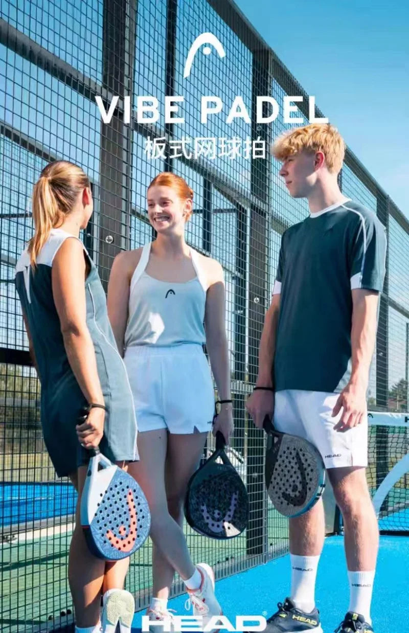 HEAD 2025 Nuevas raquetas de pádel y tenis Serie VIBE Fibra de carbono Núcleo de espuma Eva Memory Flex Raquetas de pádel y tenis ligeras