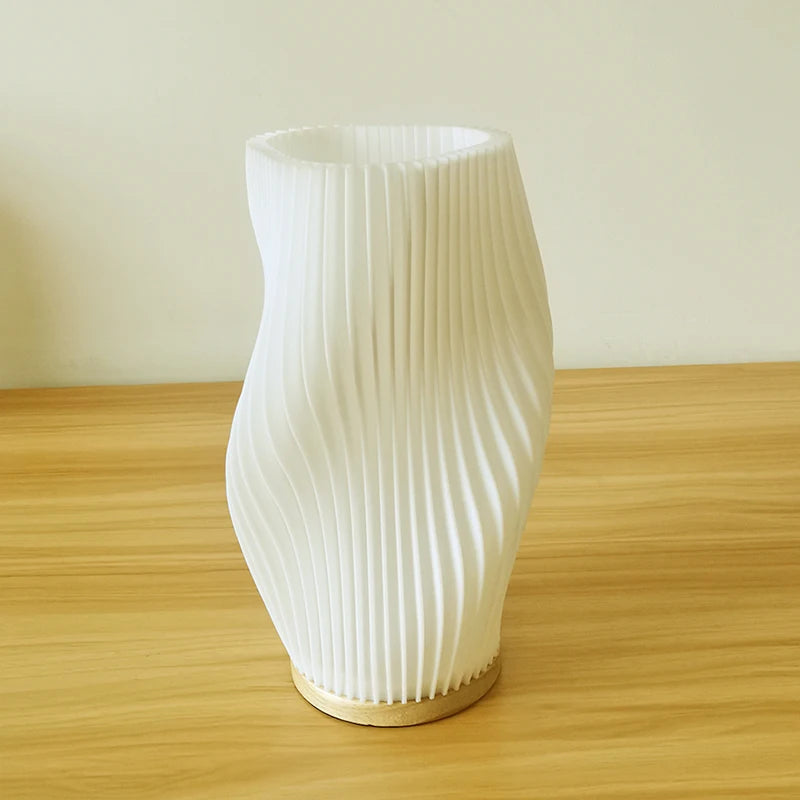 Lámpara de escritorio 3D estilo crema francesa, lámpara de cabecera plisada para dormitorio estilo ins, lámpara de ambiente para estudio, cafetería, asiento de tarjeta.