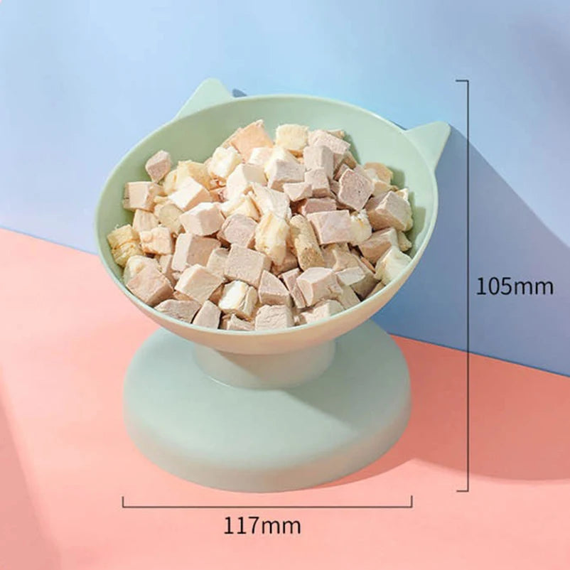 Nuevo cuenco para mascotas de gato y perro, cuenco elevado para perros, cuenco de comida y agua para gatos con protector de cuello de 45°, cuenco de alimentación para mascotas anti-vuelco de doble asa