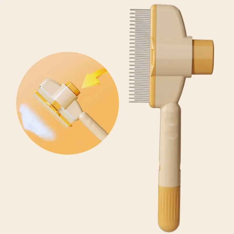 Peine para perros, removedor de pelo para mascotas, cepillo de un botón para perros, cepillo de limpieza automática para gatos, peines de masaje para el aseo de perros, cepillos para productos para mascotas