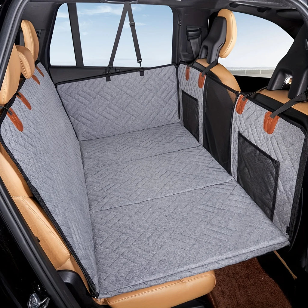 Funda de asiento de coche para perros, funda de asiento impermeable para mascotas, hamaca, a prueba de arañazos, antideslizante, duradera, suave, para asientos traseros de mascotas