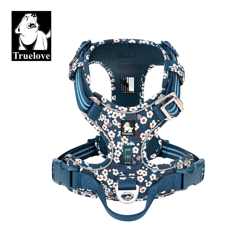 Arnés para mascotas TRUE LOVE, sin tirones, nailon reflectante, arnés para perros, ajustable, control cómodo, fácil de poner, brillante Truelove TLH5654