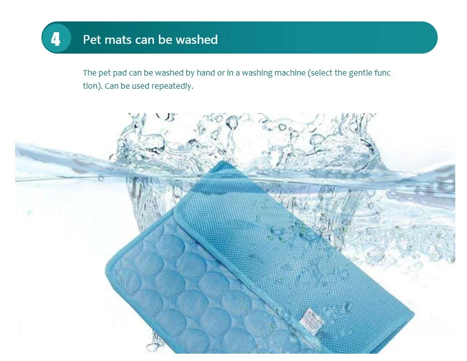 Colchoneta Refrescante para Perros, Cama Fría de Verano para Mascotas, Tamaño Extra Grande Para Perros Pequeños y Grandes, Accesorios para Mascotas, Manta Duradera para Gatos, Manta de Hielo para Gatos y Sofás