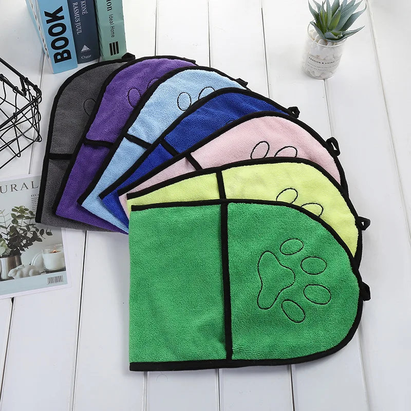 Toalla para mascotas de secado rápido, toalla para perros, albornoz, fibra suave, absorbente, toalla de baño para gatos, paño de limpieza conveniente para mascotas, accesorios para mascotas