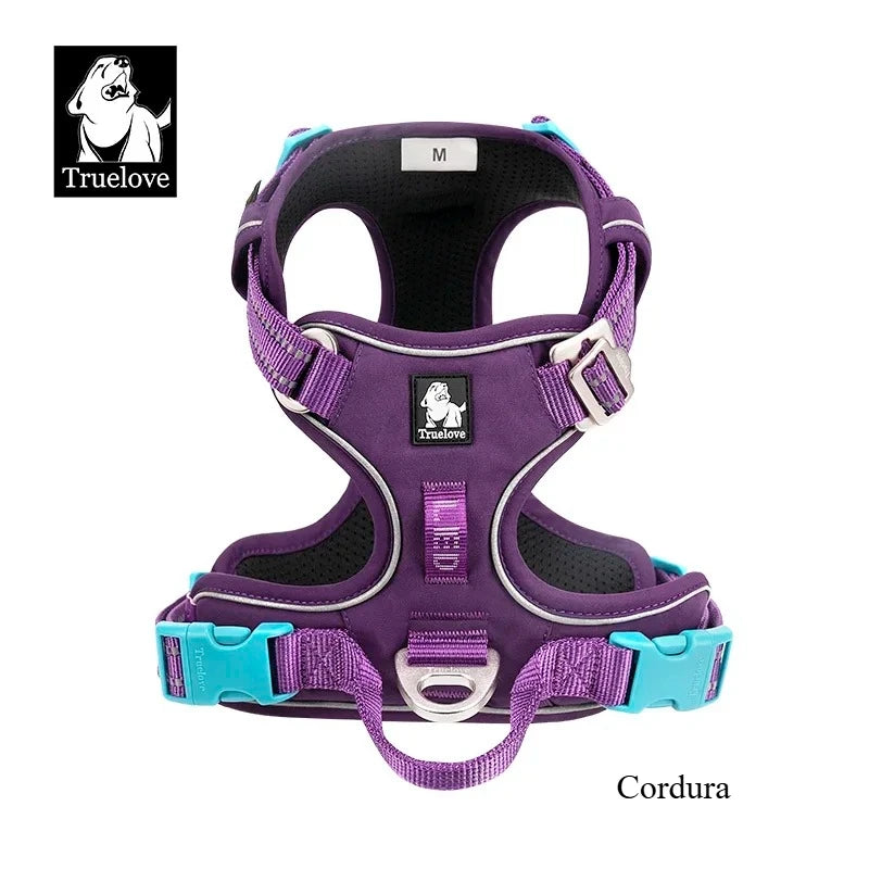 Arnés para mascotas TRUE LOVE, sin tirones, nailon reflectante, arnés para perros, ajustable, control cómodo, fácil de poner, brillante Truelove TLH5654