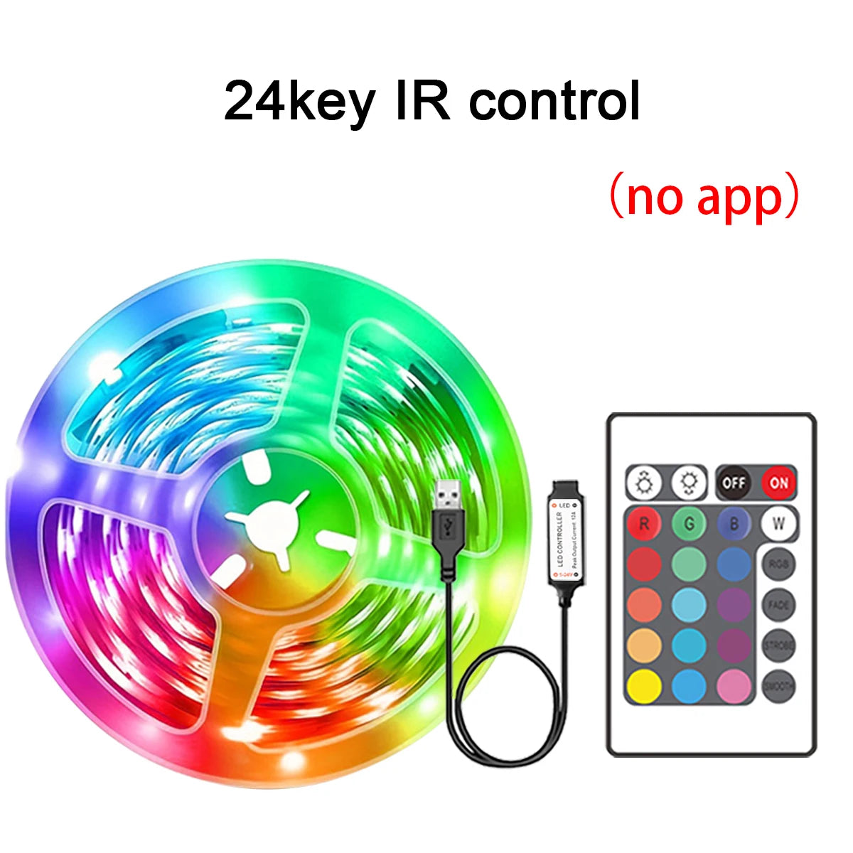 Sunny Light: Tiras de luces LED RGB de 5m, 10m, 20m, 30m, luz LED para habitación con control por APP, cinta flexible Luces LED para decoración de habitaciones y dormitorios