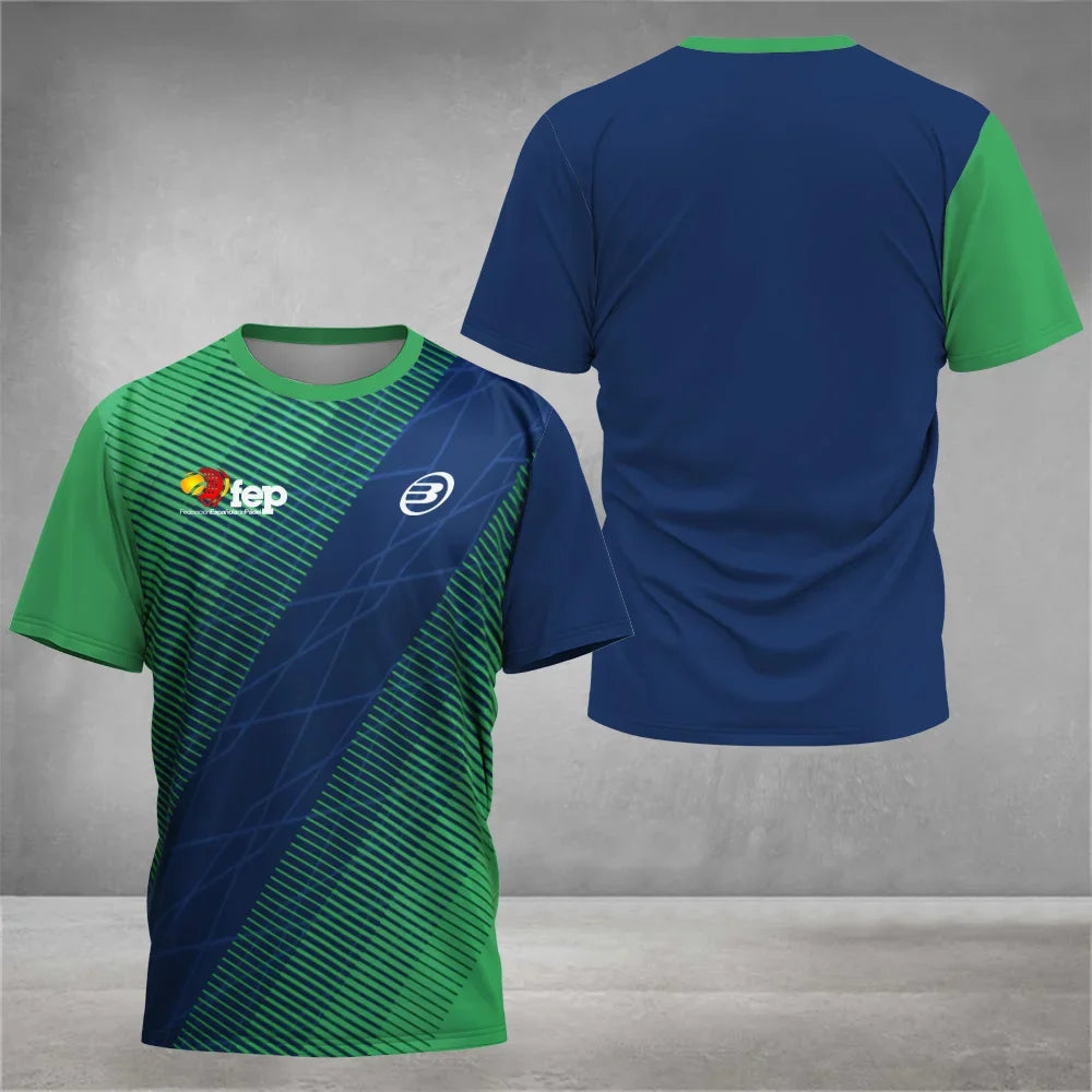 Cool Padel Camiseta Transpirable de Manga Corta Secado Rápido para Verano, Top de Calle para Hombre, Camiseta de Tenis para Exteriores, Nueva Colección Fitness