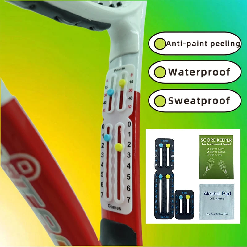Marcador Pequeño Original para Tenis, Pádel, Bádminton, Ligero, Patentado, Certificado, Antipelado de Pintura para Aficionados