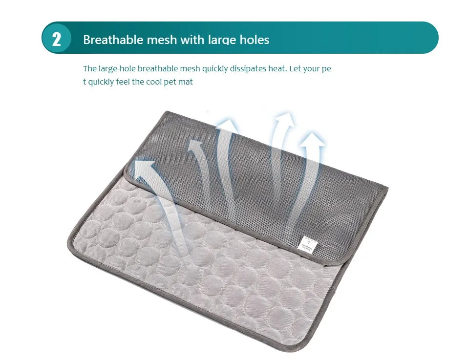 Colchoneta Refrescante para Perros, Cama Fría de Verano para Mascotas, Tamaño Extra Grande Para Perros Pequeños y Grandes, Accesorios para Mascotas, Manta Duradera para Gatos, Manta de Hielo para Gatos y Sofás