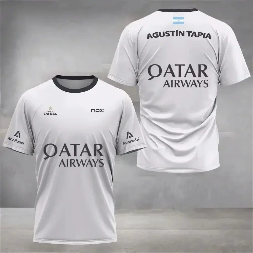 Camiseta de manga corta de verano para hombres y niños de bádminton y tenis, entrenamiento deportivo, estilo urbano informal para hombres