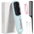 Sunny Hair: Cepillos Alisadores Portátiles Mejorados para Viaje con Pantalla LCD de Temperatura, Calentamiento Rápido, Mini Cepillos Inalámbricos para Mujer