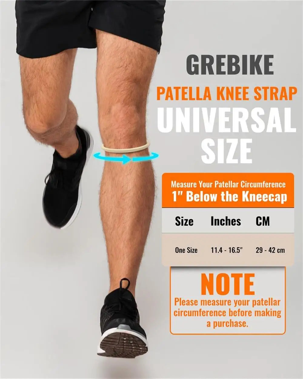 Patella Tendon Support Belt, Knee Pain Relief and Patella Stabilizer Knee Belt Support, Suitable for Hiking, Football, Basketbal