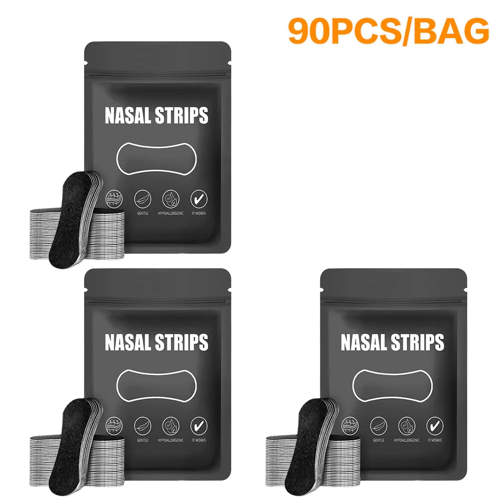 Tiras nasales antirronquidos para corregir la respiración, parche nasal transpirable de expansión física para dormir mejor, tiras nasales antirronquidos