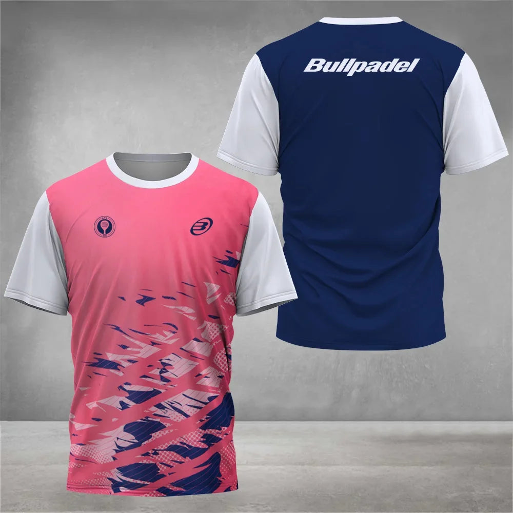 Cool Padel Camiseta Transpirable de Manga Corta Secado Rápido para Verano, Top de Calle para Hombre, Camiseta de Tenis para Exteriores, Nueva Colección Fitness