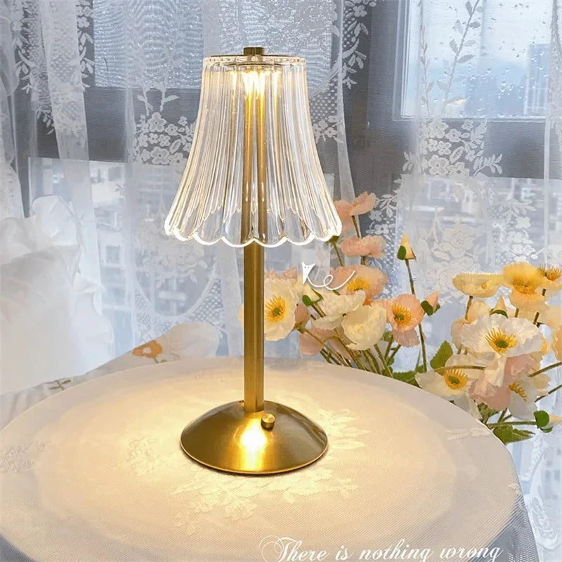 Lámpara de Mesa Táctil para Bar, Recargable, Inalámbrica, Lámpara de Escritorio Portátil, Luz Nocturna para Dormitorio, Luces LED Decorativas para Cafeterías, Hoteles y Restaurantes