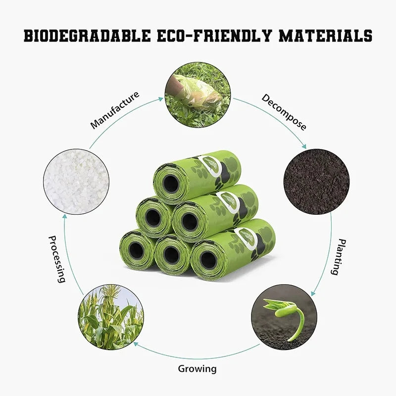 Nuevas bolsas biodegradables para excrementos de perro a granel, bolsas de caca perfumadas Biobase, bolsas degradables para desechos de gato, dispensador de excrementos de perro, regalos