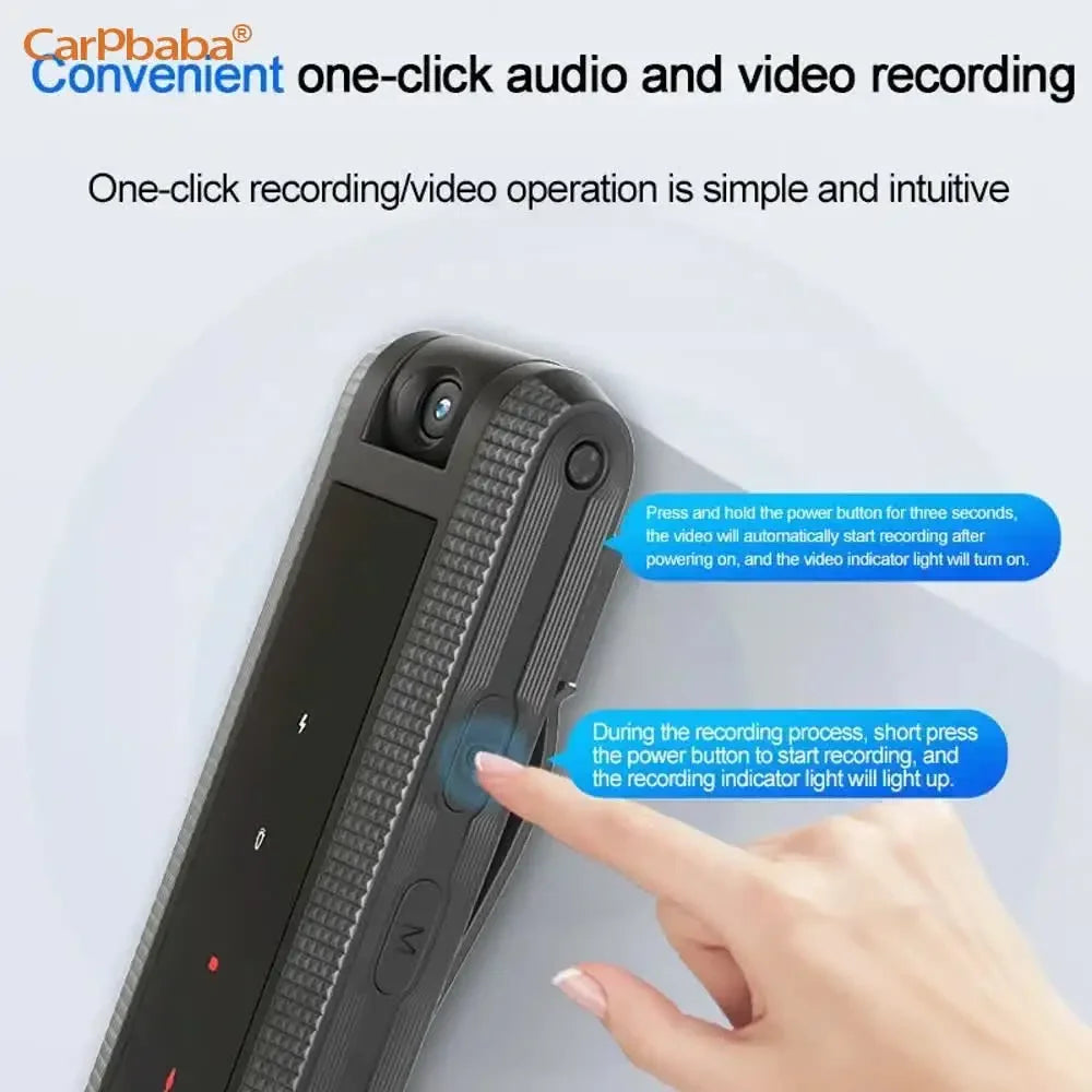 Minicámara corporal Carpbaba C2S 1080P HD DV, bodycam profesional, grabadora de video y voz digital, pequeño dispositivo de grabación de sonido y micrograbación