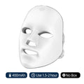 Mascarilla LED Facial Recargable de 7 Colores Máscara de Belleza con Fotones LED Rejuvenecimiento de la Piel Lifting Facial en Casa Blanqueamiento Cuidado de la Piel Máscara de Belleza