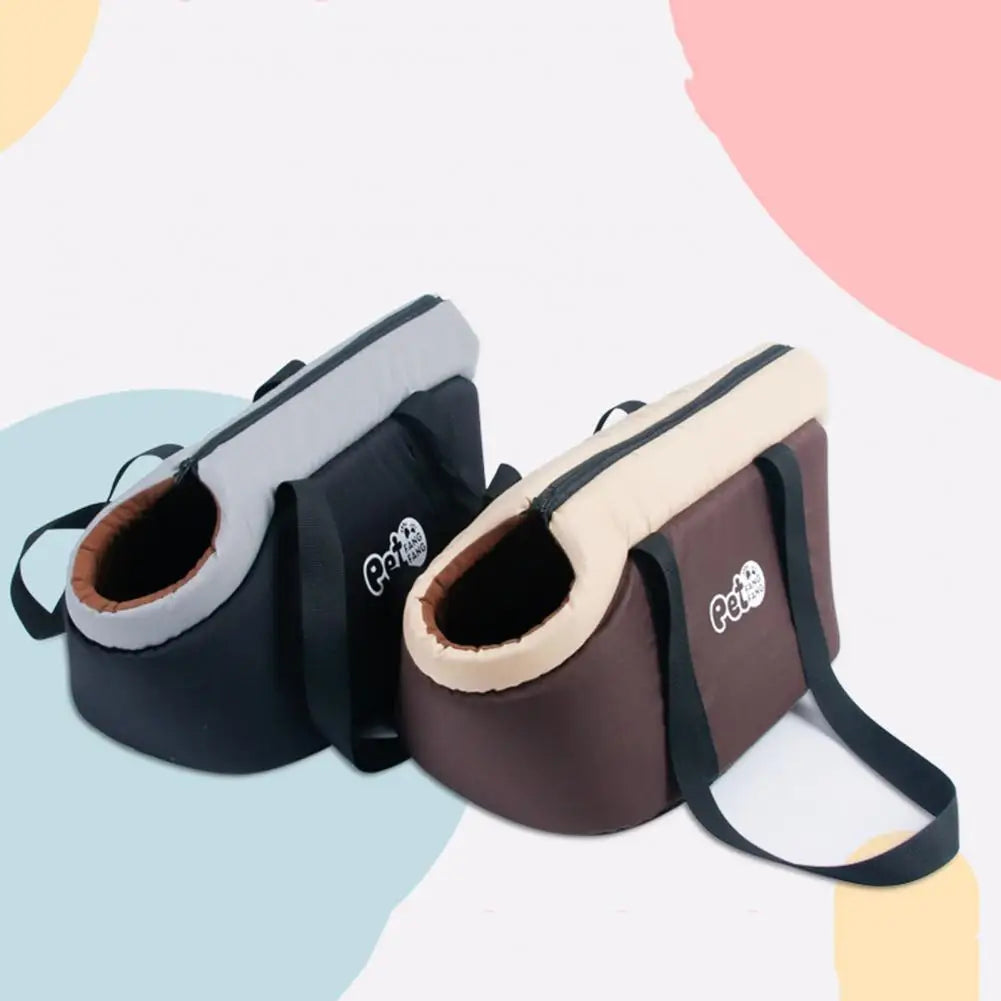 Transportín para mascotas de tela suave con almohadilla interior ajustable, bolso de mano para gatos, viajes, transpirable