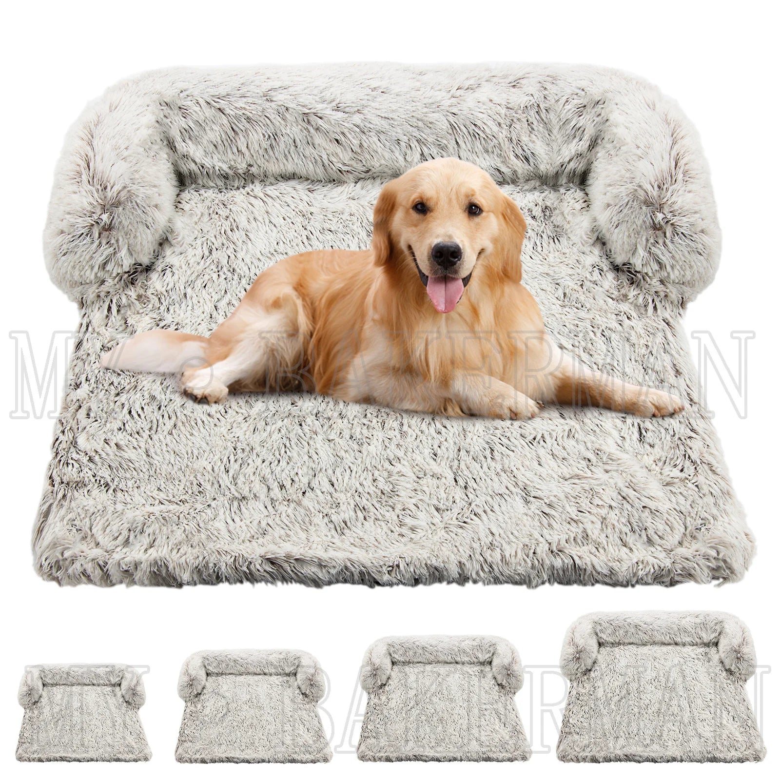 S-XXL Sofá Cama para Perros, Cama Calmante para Mascotas, Nido Cálido Lavable, Protector de Muebles Suave, Manta para Gatos, Cama Sofá para Perros Grandes