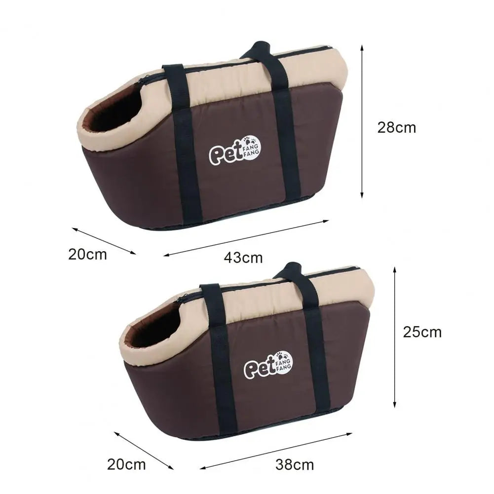 Transportín para mascotas de tela suave con almohadilla interior ajustable, bolso de mano para gatos, viajes, transpirable