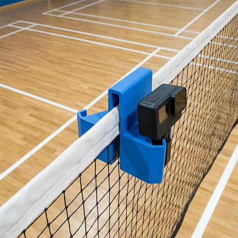 Soporte de cámara práctico para red de tenis, fácil de montar, para deportes al aire libre, grabación de video, soporte para teléfono en vallas de bádminton, béisbol, tenis