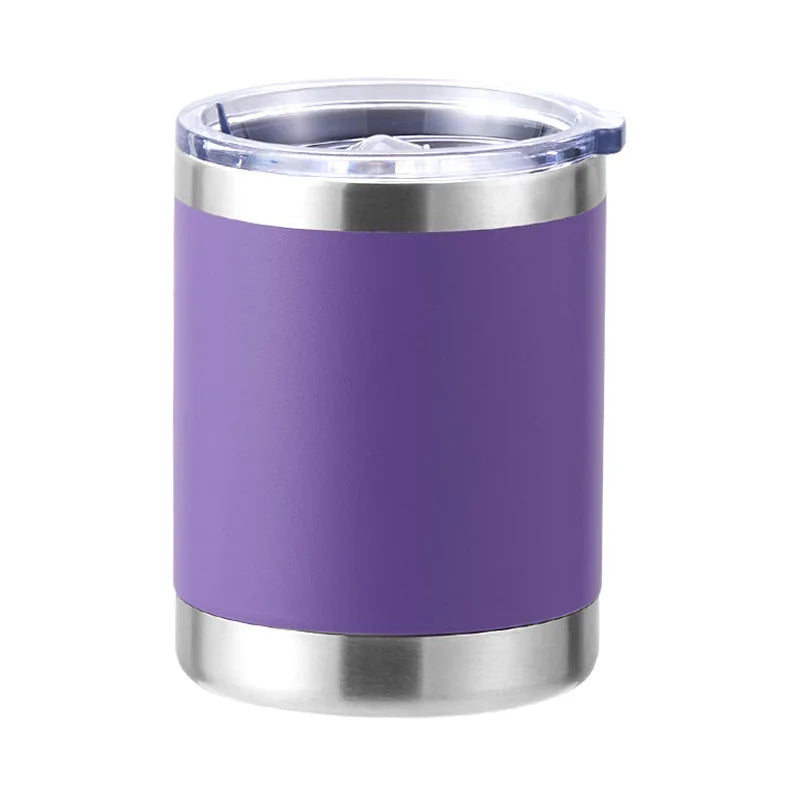 Taza de café de acero inoxidable de doble pared para coche, 10 oz, taza de café, taza de cerveza, 300 ml, termo aislado al vacío