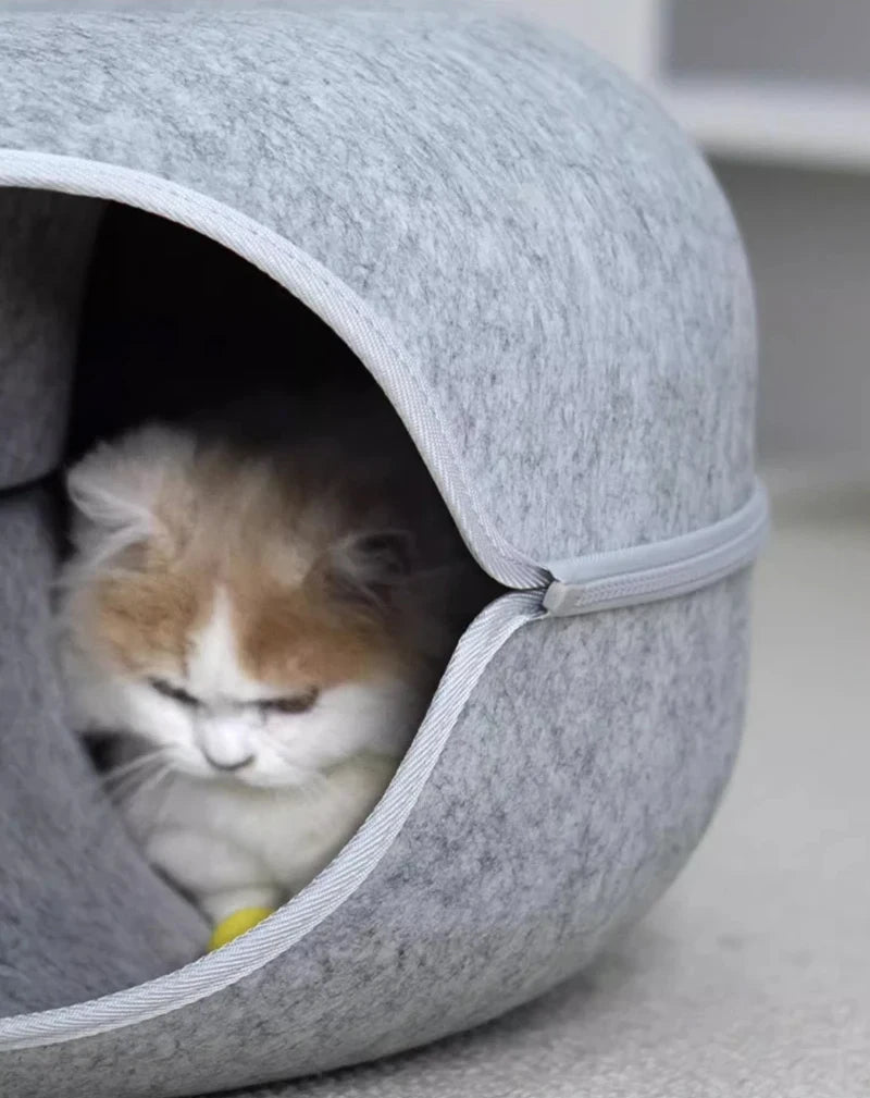 Cama para gatos Donut, túnel para gatos, juguetes para gatitos, cesto para gatos, juguete interactivo, equipo deportivo para gatitos, juguete de entrenamiento para gatos, casa para gatos