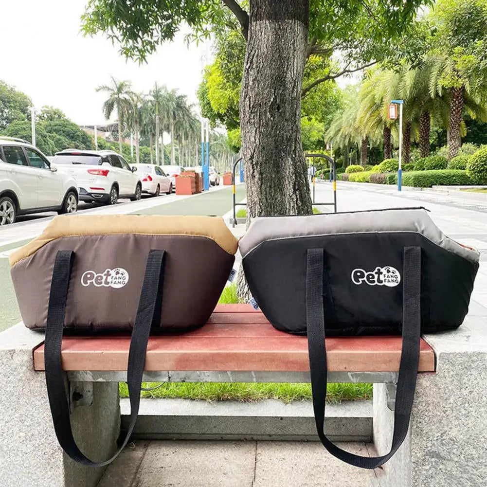 Transportín para mascotas de tela suave con almohadilla interior ajustable, bolso de mano para gatos, viajes, transpirable