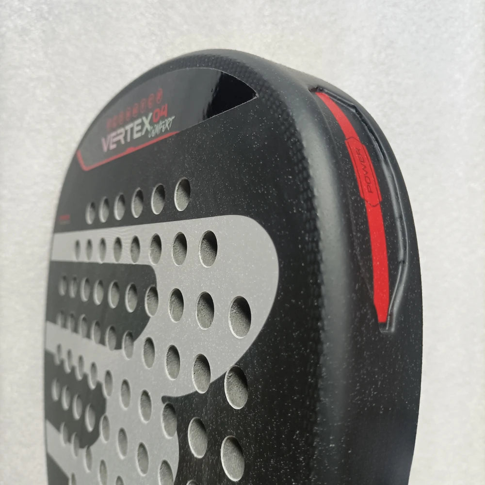 Raqueta de pádel con superficie de fibra de carbono y núcleo de espuma EVA Memory Flex, ligera.