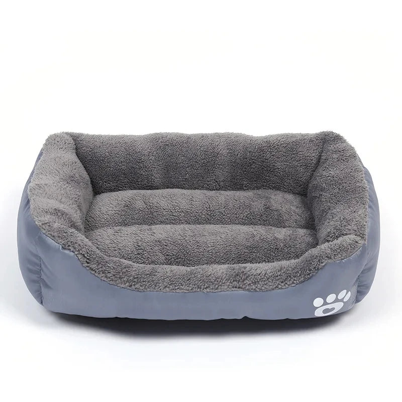Sofá suave cuadrado grande para perros, casa elástica para perros, cojín, cama cálida de invierno para perros medianos, lavable, accesorios para casa de gatos.
