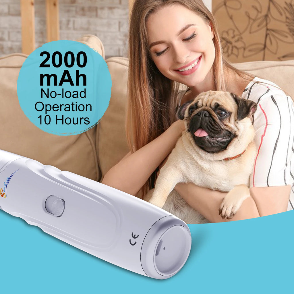 Lima de uñas eléctrica para perros USB recargable, cortauñas y limador de garras para mascotas sin dolor