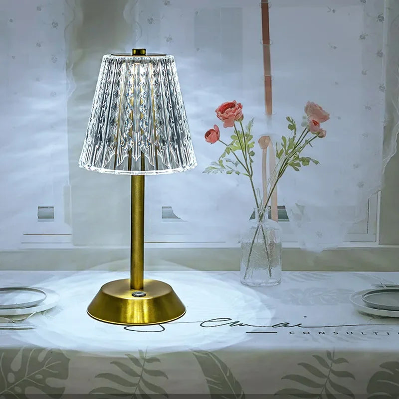 Lámpara de Mesa Táctil para Bar, Recargable, Inalámbrica, Lámpara de Escritorio Portátil, Luz Nocturna para Dormitorio, Luces LED Decorativas para Cafeterías, Hoteles y Restaurantes