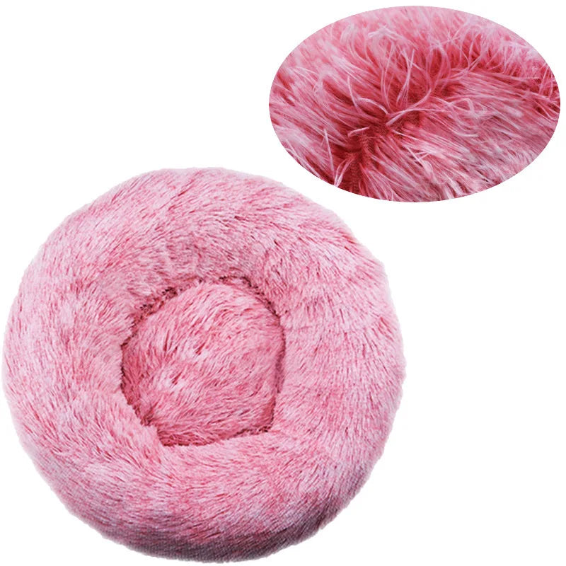 Cama redonda para perro, cama cálida de invierno para gato, cesta de felpa para perro, cama lavable para mascotas, para perros pequeños, medianos, grandes, sofá para gatos