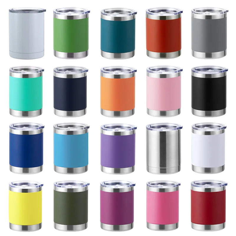 Taza de café de acero inoxidable de doble pared para coche, 10 oz, taza de café, taza de cerveza, 300 ml, termo aislado al vacío
